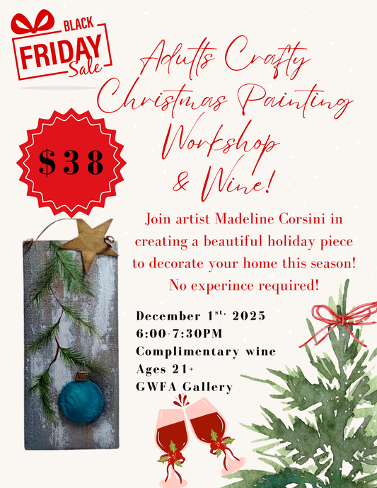 Adults Crafty Christmas Painting Workshop | Paint & Sip
